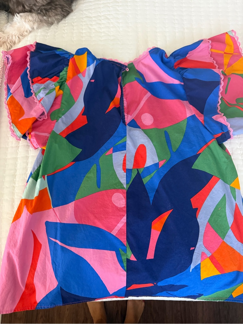 Sugarlips Bold Abstract Print blouse - Pink, Blue, Green, Orange, Red - Picture 3 of 3